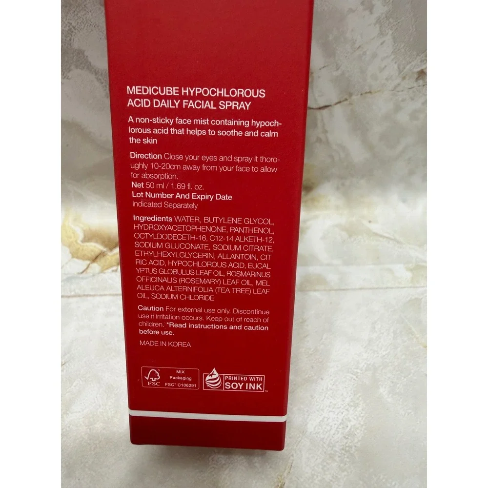 Medicube Hypochlorous Acid Daily Facial Spray 50ml Calming Hydrating Relief Mist